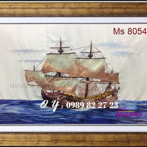 Tranh thêu tặng khai trương  MS 8054