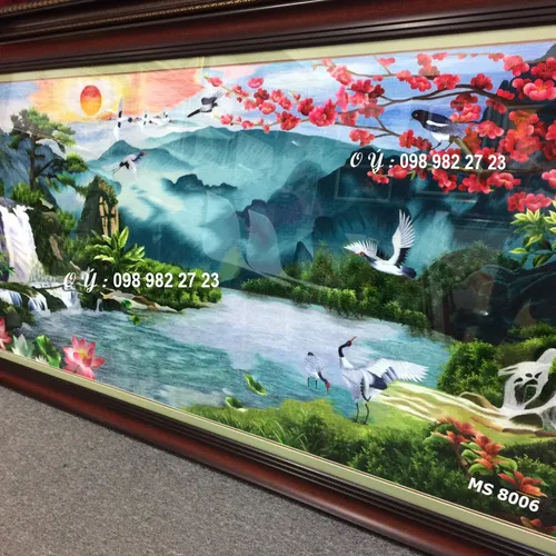 Tranh thêu tặng tân gia MS 8006