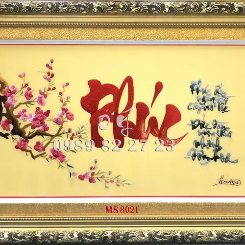 Tranh thêu tặng tân gia MS 8021