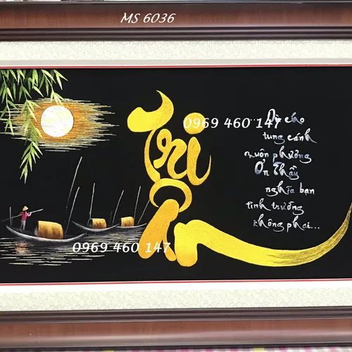 Tranh thêu tặng Thầy Cô, ân sư, ân nhân MS 6036