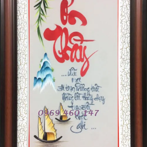 Tranh thêu tặng Thầy giáo ms 6038