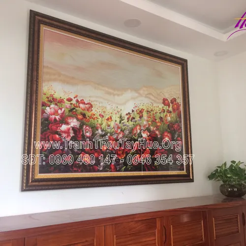 Tranh Thêu Tay Huế Hoàn Thiện 2 Tác Phẩm Tranh Thêu Tay Cho Chị Phượng