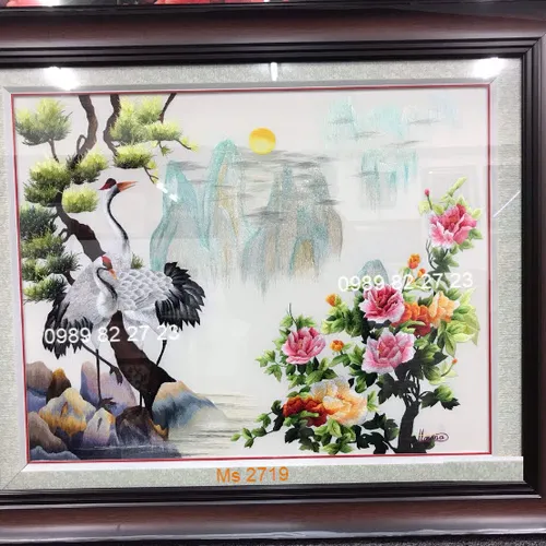 Tranh thêu tay bán ở cửa hàng tphcm MS 2719