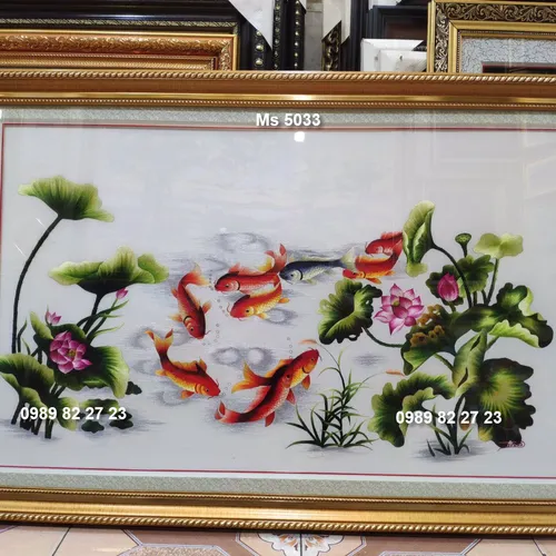 Tranh thêu tay bán ở cửa hàng tphcm MS 5033
