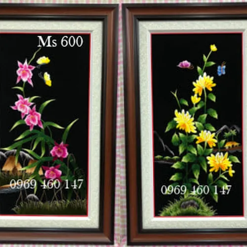 Tranh thêu tay bán ở cửa hàng tphcm MS 600
