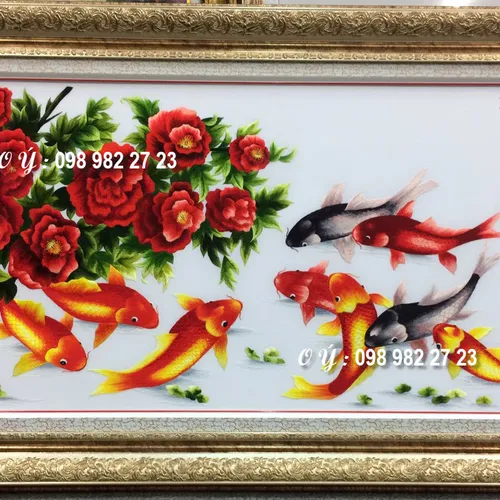 Tranh thêu tay bán ở cửa hàng tphcm MS 8009