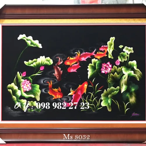 Tranh thêu tay bán ở cửa hàng tphcm MS 8032