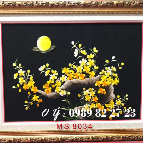 Tranh thêu tay bán ở cửa hàng tphcm MS 8034