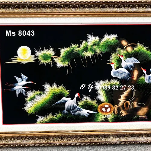 Tranh thêu tay bán ở cửa hàng tphcm MS 8043