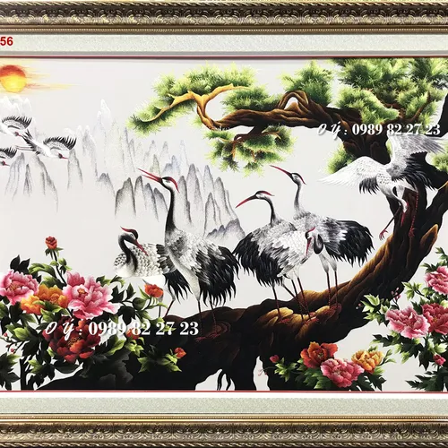 Tranh thêu tay bán ở cửa hàng tphcm MS 8056