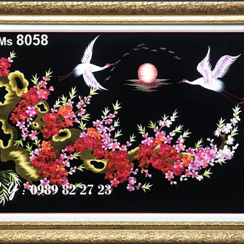 Tranh thêu tay bán ở cửa hàng tphcm MS 8058