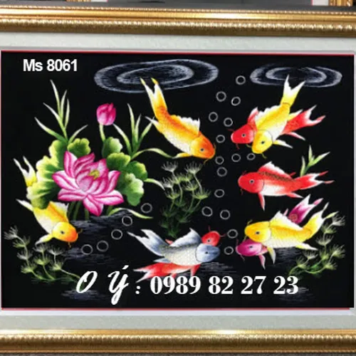 Tranh thêu tay bán ở cửa hàng tphcm MS 8061