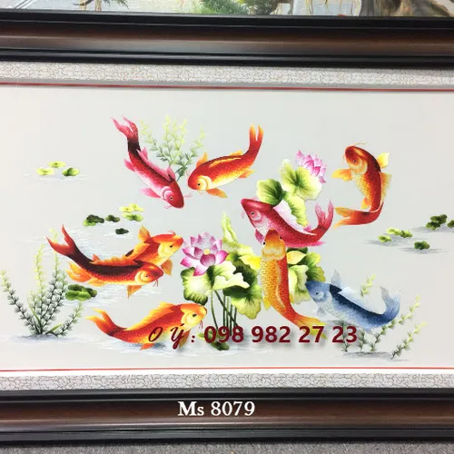 Tranh thêu tay bán ở cửa hàng tphcm MS 8079