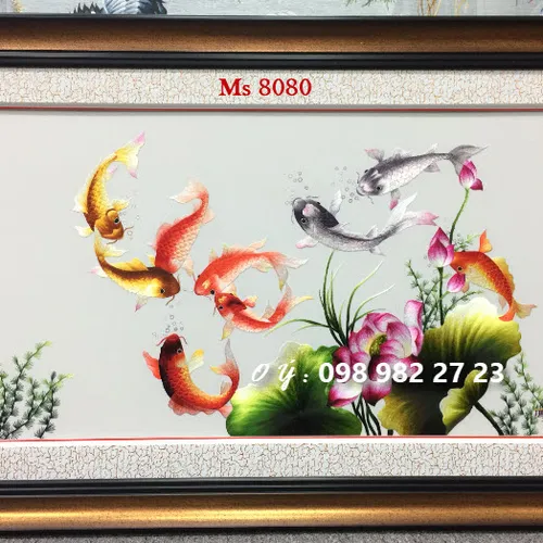 Tranh thêu tay bán ở cửa hàng tphcm MS 8080