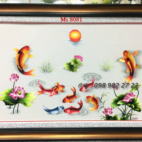 Tranh thêu tay bán ở cửa hàng tphcm MS 8081
