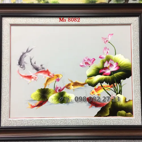 Tranh thêu tay bán ở cửa hàng tphcm MS 8082