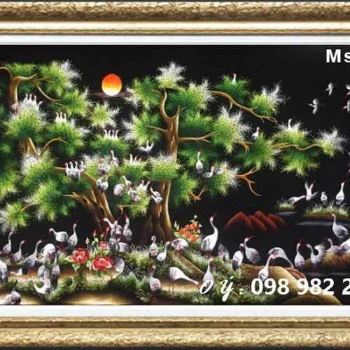 Tranh thêu tay bán ở cửa hàng tphcm MS 8084