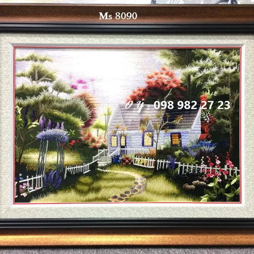 Tranh thêu tay bán ở cửa hàng tphcm MS 8090