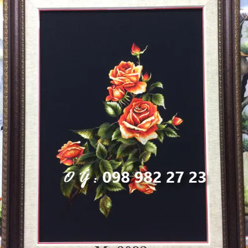Tranh thêu tay bán ở cửa hàng tphcm MS 8092
