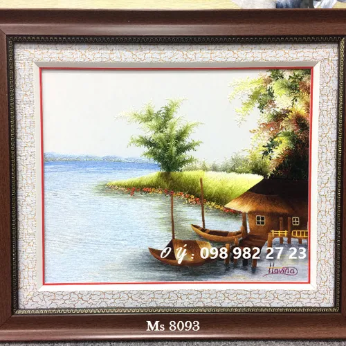 Tranh thêu tay bán ở cửa hàng tphcm MS 8093