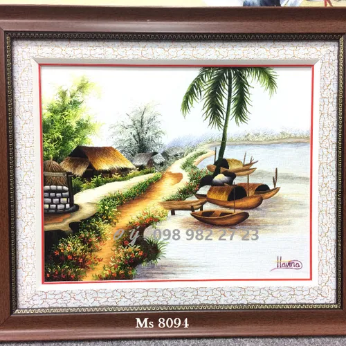 Tranh thêu tay bán ở cửa hàng tphcm MS 8094