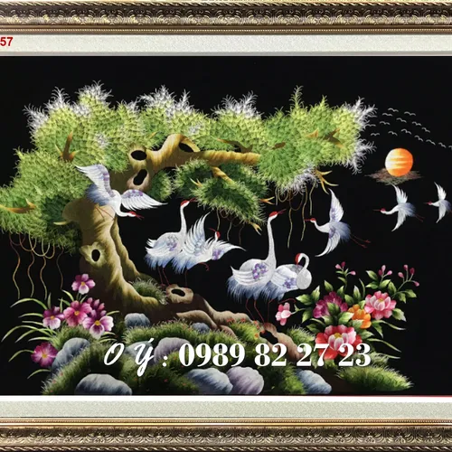 Tranh thêu tay bán ở cửahàng tphcm MS 8057