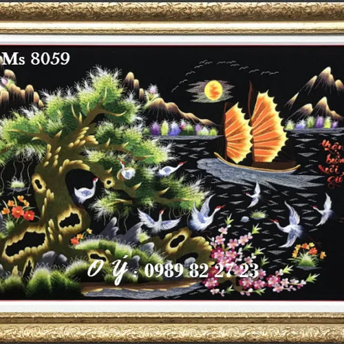 Tranh thêu tay bán ở cửahàng tphcm MS 8059