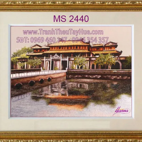 Tranh thêu tay cảnh Đại Nội - Huế Ms 2440