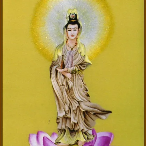 Tranh thêu tay Huế Phật Quan Âm 3