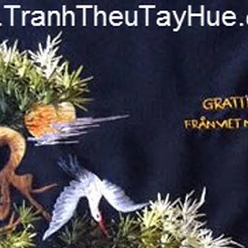 Tranh Thêu Tay Huế Thêu Theo Yêu Cầu Khách Hàng Bình Dương Gửi Đi Thụy Điển