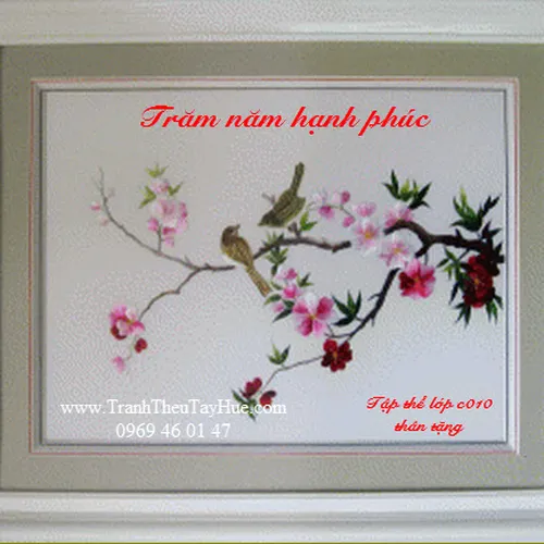 Tranh thêu làm quà tặng ĐÁM CƯỚI 32