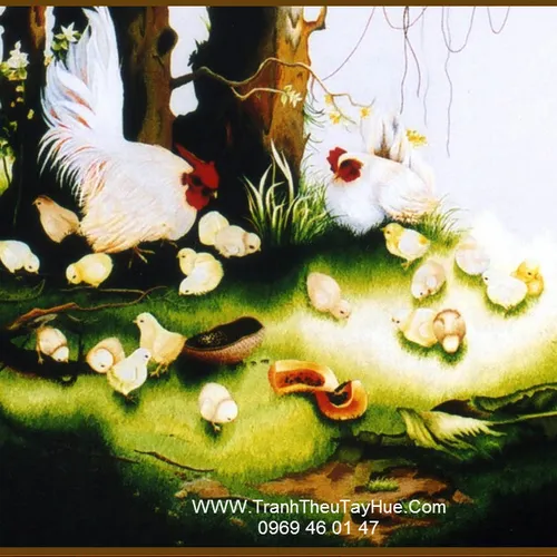TRANH THÊU TAY TẶNG ĐÁM CƯỚI HĐC05