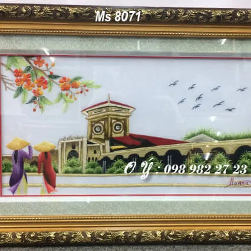 Tranh thêu tay tphcm MS 8071 -  Chợ Bến Thành Sài Gòn