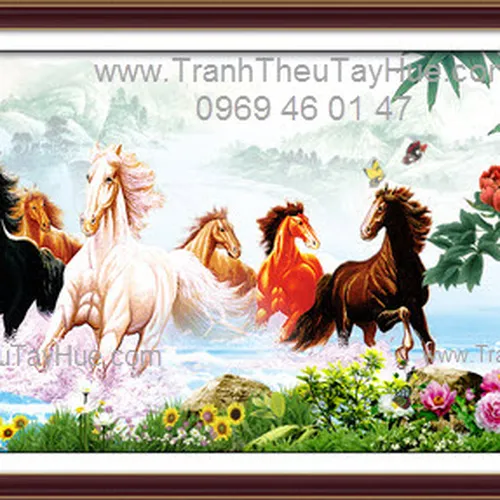 Tranh thêu tay truyền thống Mã Đáo Thành Công 04