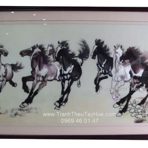 Tranh thêu tay truyền thống Mã Đáo Thành Công 09
