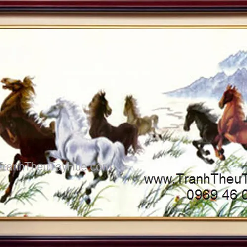 Tranh thêu tay truyền thống Mã Đáo Thành Công 10
