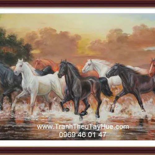 Tranh thêu tay truyền thống Mã Đáo Thành Công 16