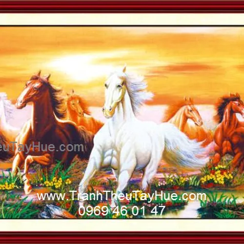 Tranh thêu tay truyền thống Mã Đáo Thành Công 30