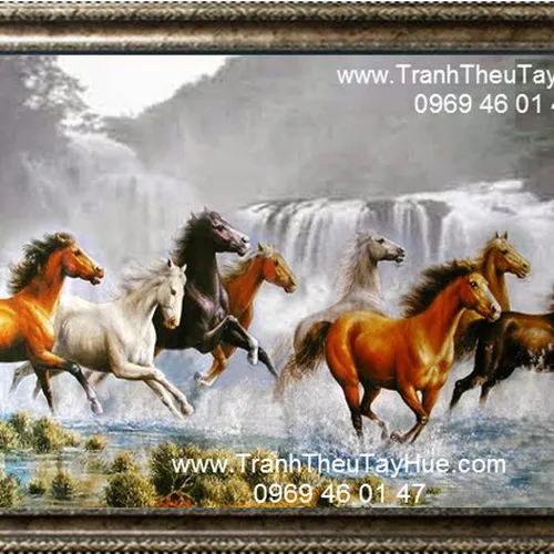 Tranh thêu tay truyền thống Mã Đáo Thành Công 34