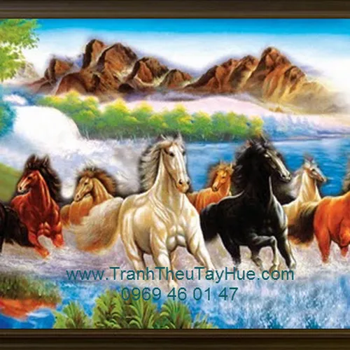 Tranh thêu tay truyền thống Mã Đáo Thành Công 42
