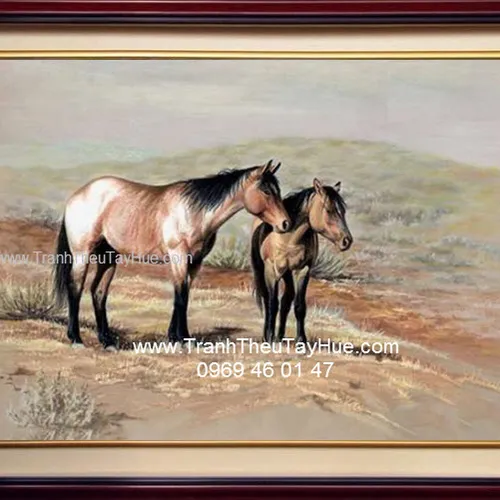 Tranh thêu tay truyền thống Mã Đáo Thành Công 45