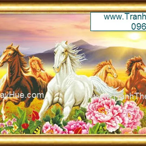 Tranh thêu tay truyền thống Mã Đáo Thành Công 47