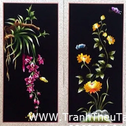 Tranh thêu tay truyền thống tứ quý 16