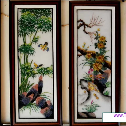 Tranh thêu tay truyền thống tứ quý 22