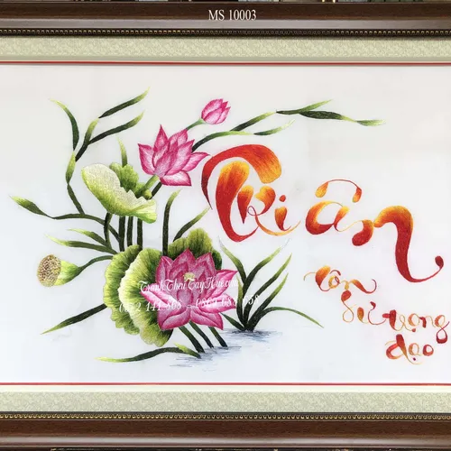 Tranh thêu thầy cô ms 10003