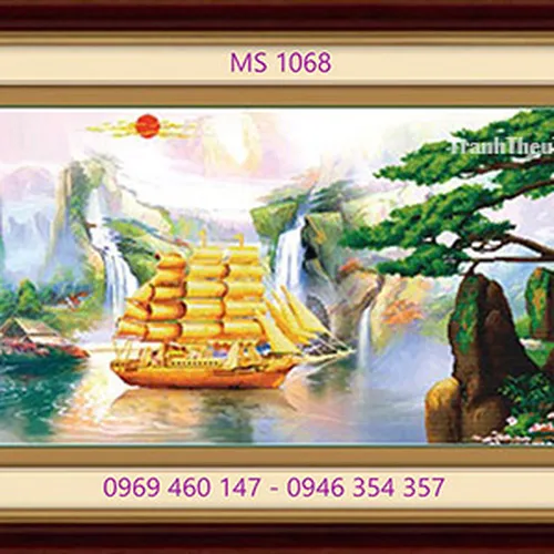 Tranh thêu thuận buồm xuôi gió MS 1068