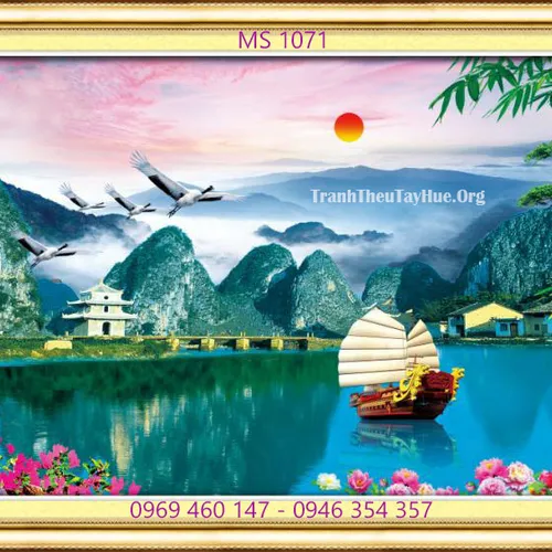 Tranh thêu thuận buồm xuôi gió MS 1071