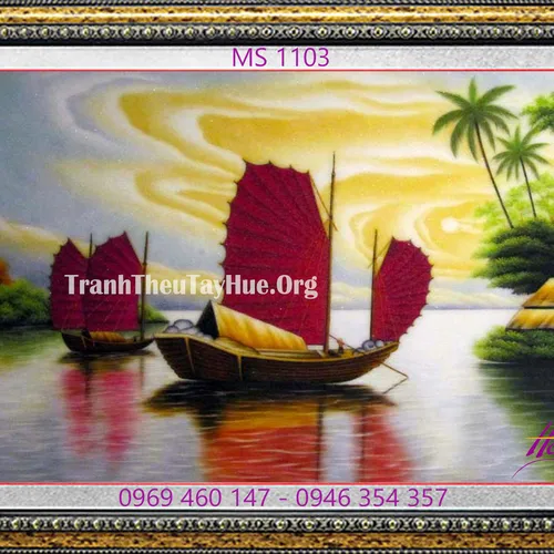 Tranh thêu thuận buồm xuôi gió MS 1103