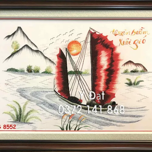 Tranh thêu thuận buồm xuôi gió ms 8552