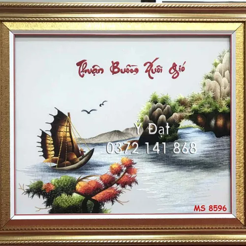 Tranh thêu thuận buồm xuôi gió ms 8596